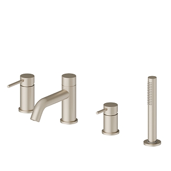 Фото Смеситель Newform XT 4280C.M0.071 на борт ванны, шампань матовый