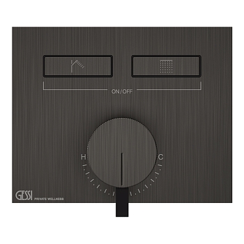 Фото Смеситель для душа Gessi Hi-Fi 63079#707, черный хром браш pvd