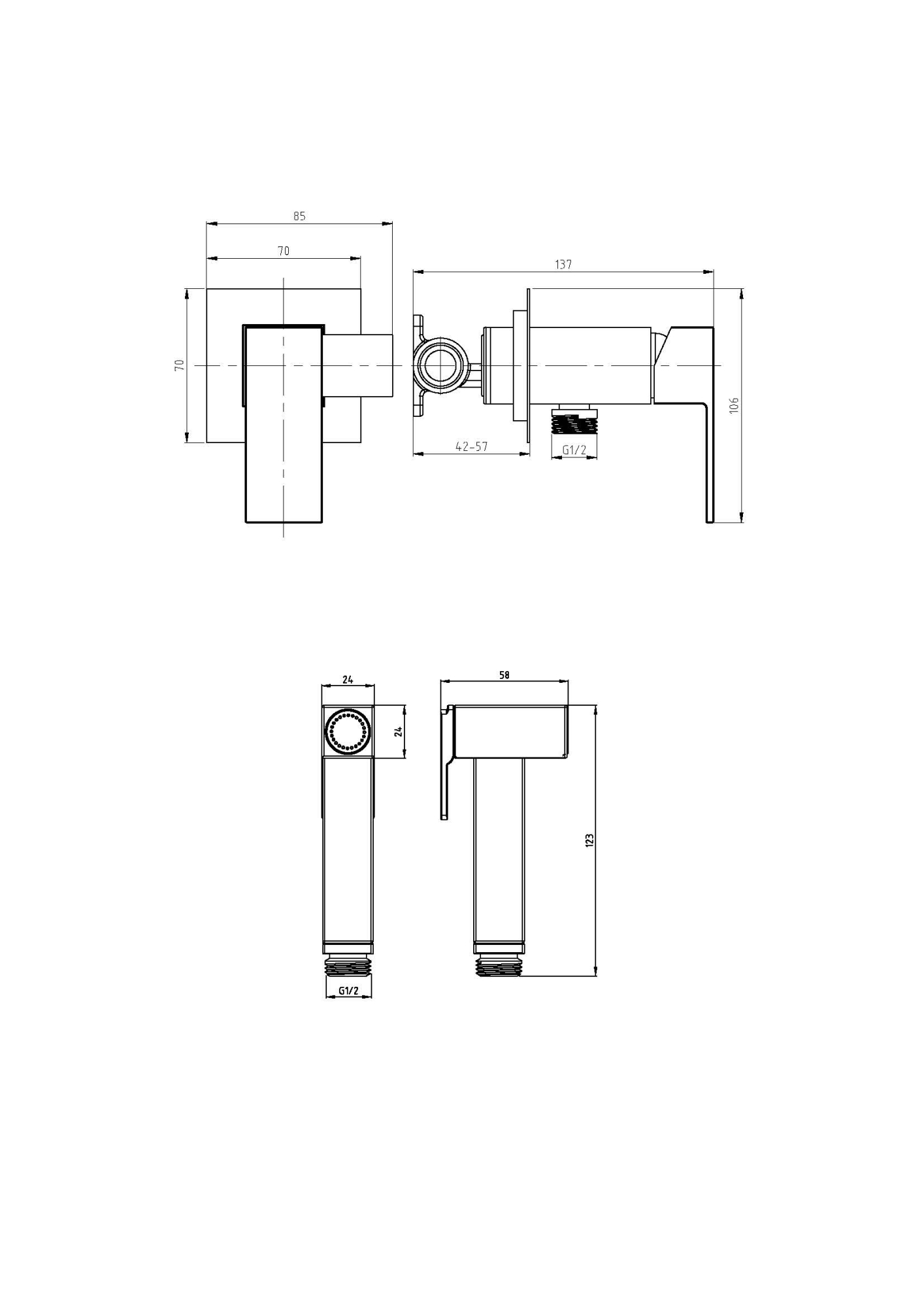 Фото Гигиенический душ со смесителем Veragio Monreale 30373 хром