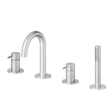 Фото Смеситель Newform X-Steel 316 69682XC.50.050 для ванны, нержавеющая сталь браш