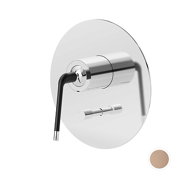 Фото Смеситель Newform O'Rama 68471E.M2.072 для душа с переключателем на 2 потока, розовое золото матовое