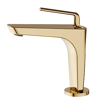 Фото Смеситель Newform O'Rama 68412.61.020 для раковины, золото глянец PVD