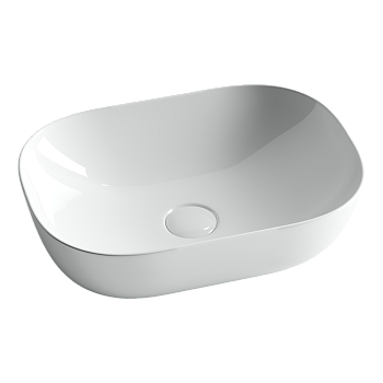Фото Раковина Ceramicanova Element CN6009 накладная 46 × 33 × 13,5 см, белый глянцевый