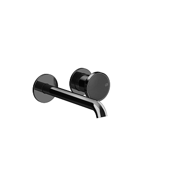 Фото Смеситель для раковины Gessi Origini 66088#706 с изливом, черный хром глянец pvd