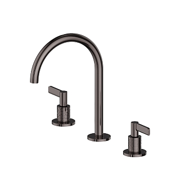 Фото Смеситель Newform Blink Chic 71101.58.063 для раковины, оружейная сталь глянец PVD