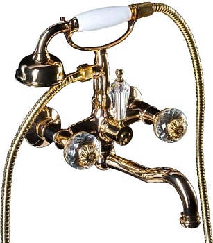 Фото Смеситель для ванны Boheme Flora 293-FL золото