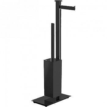 Фото Стойка Colombo Units B9107D.NM с держателем бумаги и ершиком H66 см, DX, черный матовый