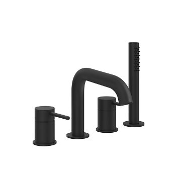 Фото Смеситель на борт ванны Gessi 316 54037#299, black XL, черный матовый