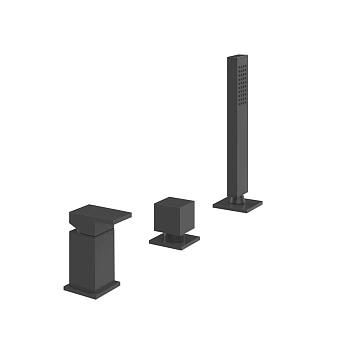 Фото Смеситель для ванны Gessi Rettangolo 20043#299, черный матовый