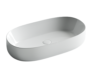 Фото Раковина Ceramicanova Element CN5022 накладная 66,5 × 35 × 14 см, белый глянцевый