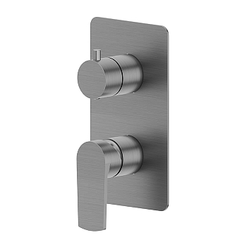 Фото Смеситель Newform Haka 72073E.59.064 для душа с переключателем на 2 потока, оружейная сталь браш PVD