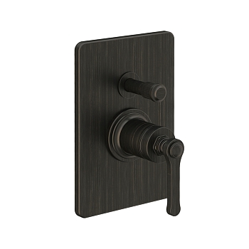 Фото Смеситель для душа Gessi Venti20 65079#187 с переключателем на 2 потока, чернёная бронза