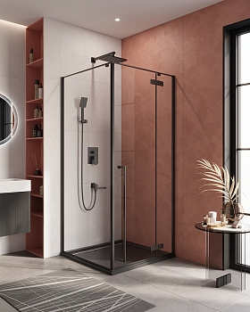 Фото Душевой уголок Cezares LINER-A-1-90-C-NERO-R