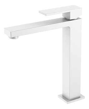 Фото Смеситель для раковины Boheme Qubic 472-MW белый матовый