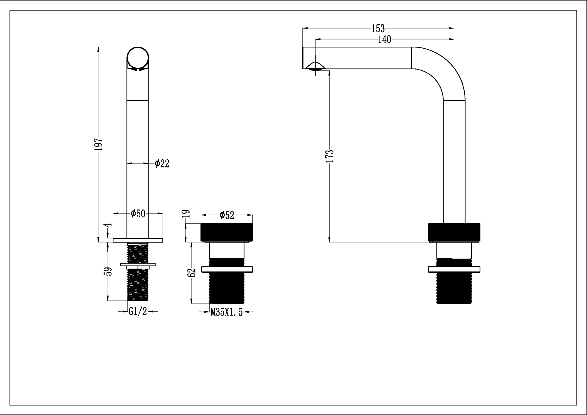Фото Смеситель для раковины Boheme Tech 158-CB медь браш