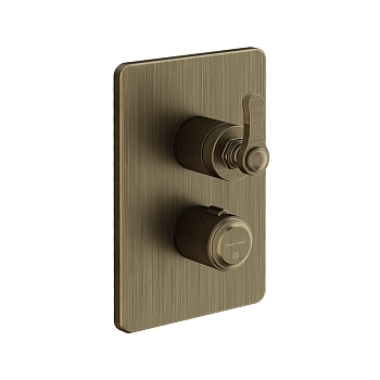 Фото Смеситель для душа Gessi Venti20 65135#713 термостат с переключателем на 2 потока, бронза