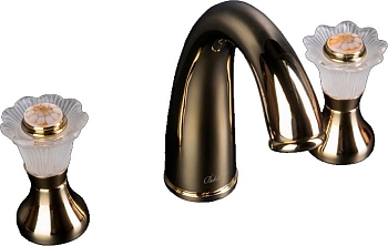 Фото Смеситель для раковины Boheme Camelia 297 золото