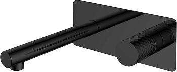 Фото Смеситель для раковины Boheme Stick 125-BB черный матовый