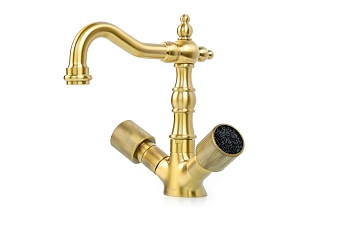 Фото Смеситель для раковины Boheme Royal 312-Royal/CRST Black бронза