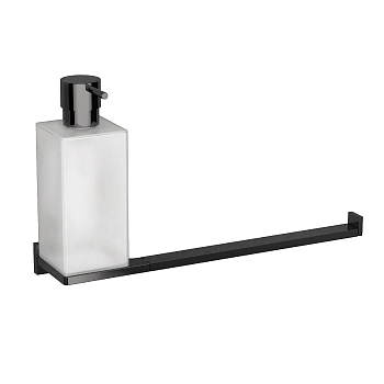 Фото Дозатор Colombo Look B1674.GL-VAN подвесной графит глянец/стекло матовое