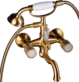 Фото Смеситель для ванны Boheme Royal Cristal 313 бронза