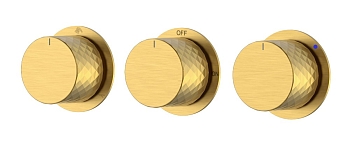 Фото Смеситель для душа Boheme Stick Diamond 124-3-MG.1 на 3 потребителя, золото матовое