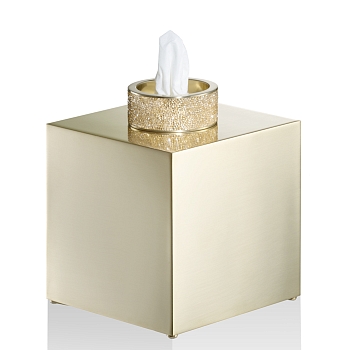 Фото Диспенсер для салфеток Decor Walther Rocks 0934482 настольный, золото матовое