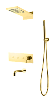 Фото Душевая система Boheme Fusion 130-2-G золото глянец
