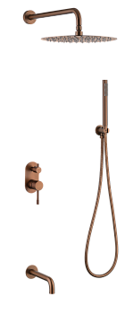 Фото Душевая система Boheme Uno 464-2-BRB бронза браш