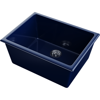 Фото Кухонная мойка Omoikiri Okinoshima 61-U/I-IB Glossy 4911261 indigo blue глянцевый