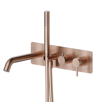 Фото Смеситель Newform X-Steel 316 69680EX.59.067 для ванны, медь браш PVD