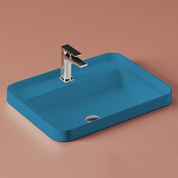 Фото Раковина Artceram Fuori Scala TFL034 38 00 накладная 60 см, цвет avio