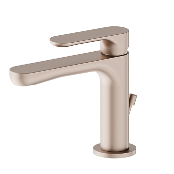 Фото Смеситель Newform Linfa II 69410.M0.072 для раковины с донным клапаном, розовое золото матовое