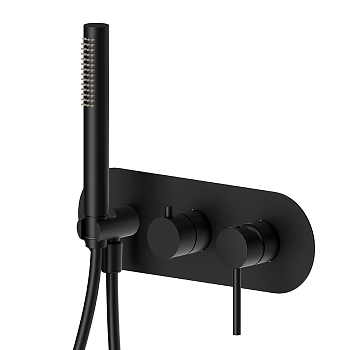 Фото Смеситель Newform XT 4269E.01.093 для душа с переключателем на 2 потока, черный матовый
