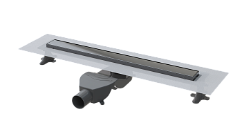 Фото Душевой лоток Boheme Premium Linear 982-60-GM, 60 см, с сифоном, графит