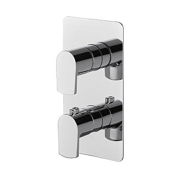 Фото Смеситель Newform Haka 67692E.21.018 для душа термостат с переключателем на 2 потока, хром глянец