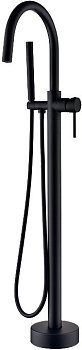Фото Смеситель для ванны Boheme Black 469-B напольный черный матовый