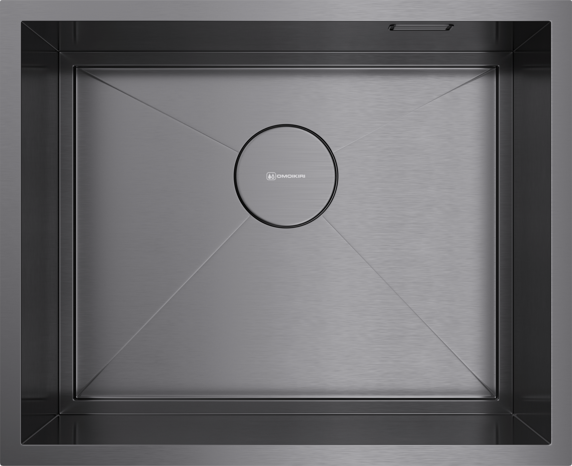 Фото Кухонная мойка Omoikiri Kasen 54-16-INT-GM 4997061 вороненая сталь
