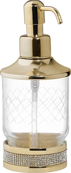 Фото Дозатор жидкого мыла Boheme Royal Cristal 10929-G настольный золото