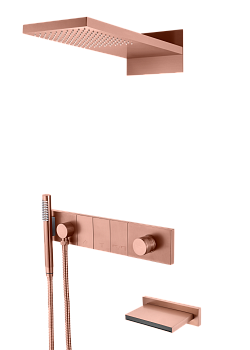 Фото Душевая система Boheme Zodiac 132-2-CB медь браш