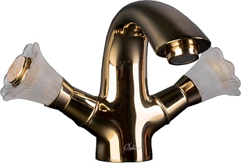 Фото Смеситель для раковины Boheme Camelia 291 золото