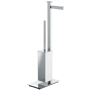 Фото Стойка Colombo Units B9107D.CR с держателем бумаги и ершиком H66 см, DX, хром