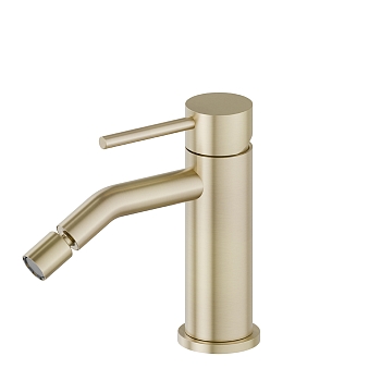 Фото Смеситель Newform X-Steel 316 69626X.59.098 для биде, шампань браш PVD