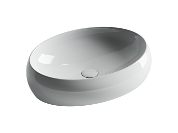 Фото Раковина Ceramicanova Element CN5033 накладная 56 × 39 × 15 см, белый глянцевый