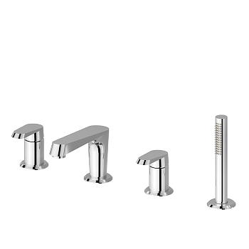 Фото Смеситель Newform Nio 68982C.21.018 на борт ванны, хром глянец