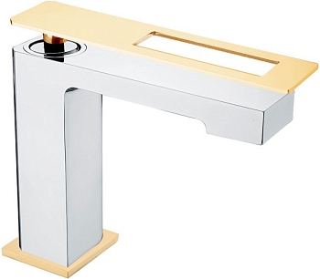 Фото Смеситель для раковины Boheme Q 141-CRG хром/золото