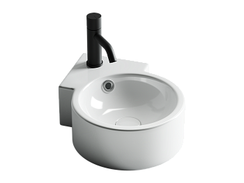Фото Раковина Ceramicanova Element CN5019 подвесная угловая 31 × 41 × 12,5 см, белый глянцевый