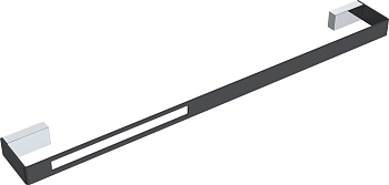 Фото Полотенцедержатель Boheme Q 10942-CR-B черный/хром 60 см