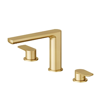 Фото Смеситель Newform Haka 72000.59.097 для раковины, золото браш PVD