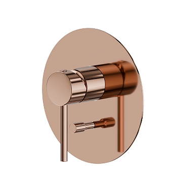 Фото Смеситель Newform XT 4270E.58.061 для душа с переключателем на 2 потока, медь глянец PVD